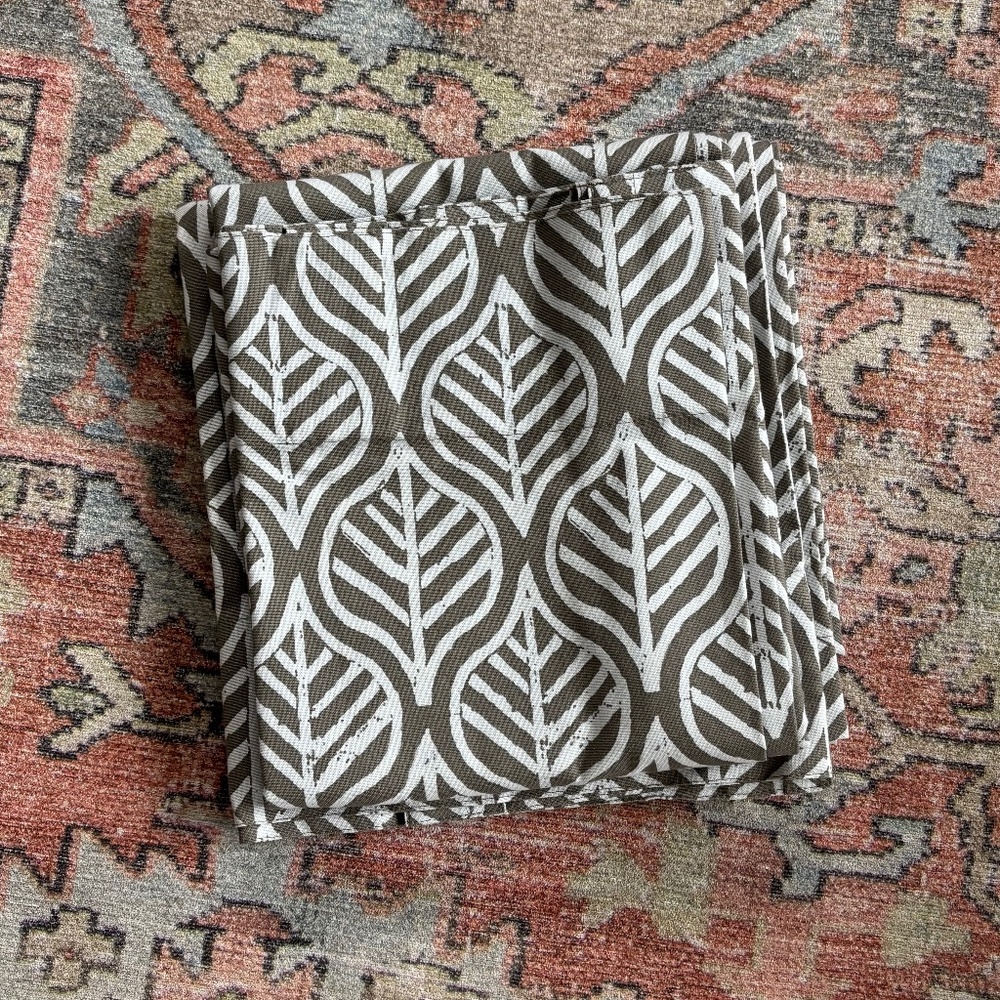 West Elm Curtain Set - 48x96” - Dot Leaf Pattern